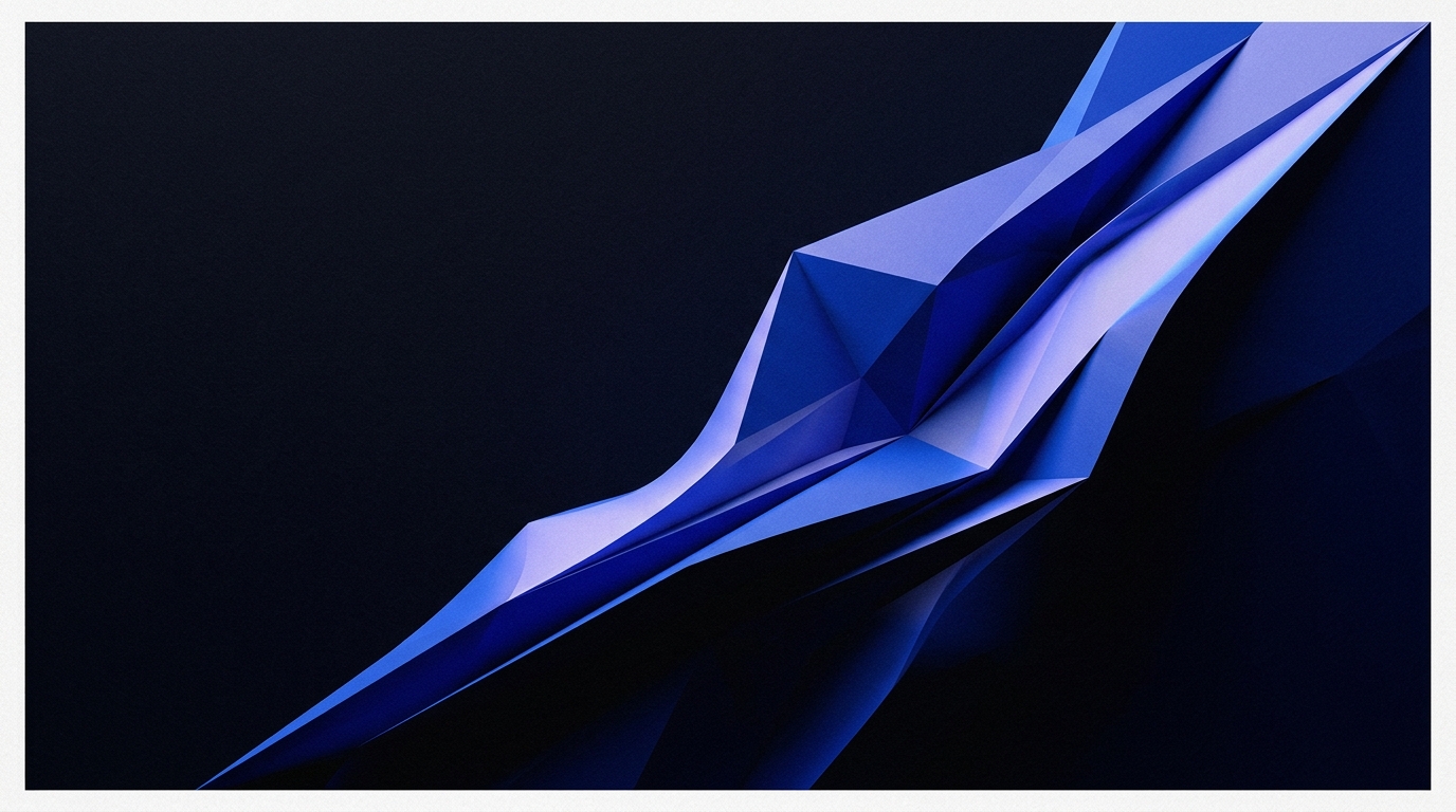 High-contrast cobalt poster artwork